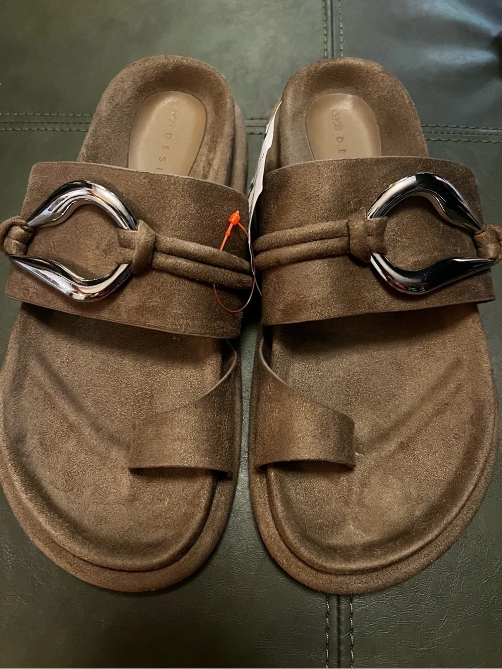 ASOS vegan suede slides